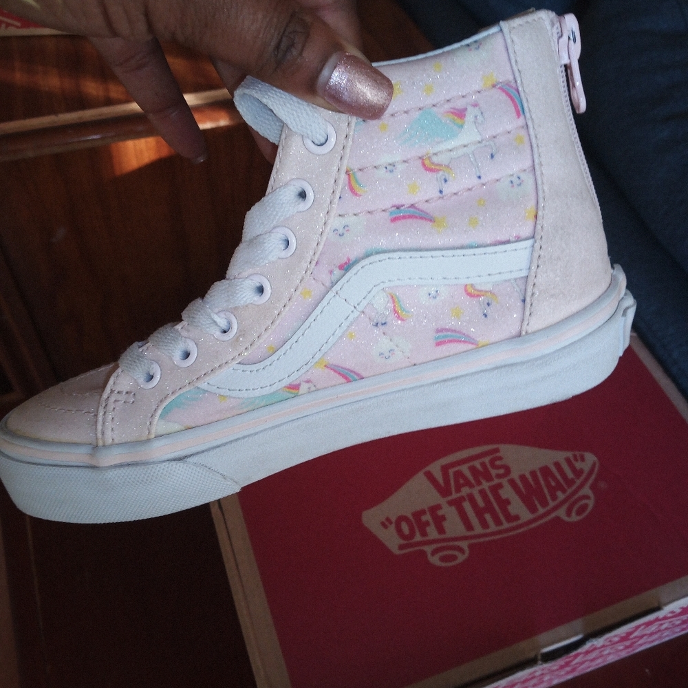 Girl's unicorn print Vans